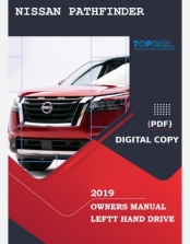 NISSAN PATHFINDER 2019 OWNERS MANUAL IN ENGLISH